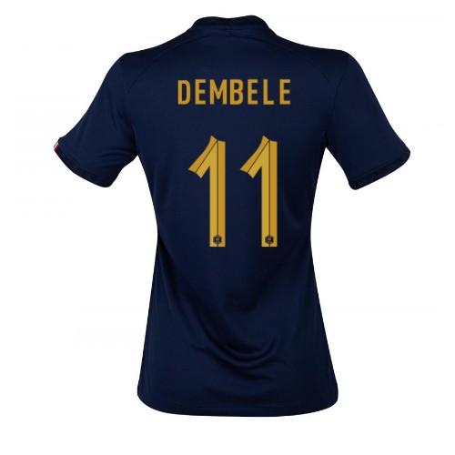 Dámy Fotbalový dres Francie Ousmane Dembele #11 MS 2022 Domácí Krátký Rukáv